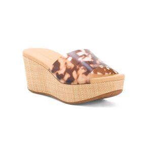 CHOCOLAT BLU Leopard Vento Wedge Sandals